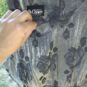 Silver floral top dress